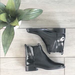 Mercedes Castillo Xandra Patent Leather Ankle Boot
